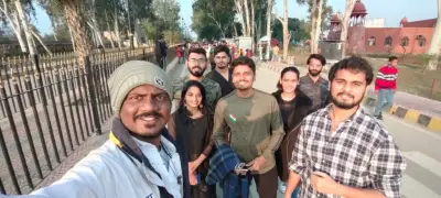 Tour Group exploring Amritsar streets