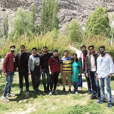 Tour Group in Ladakh Mountain Valley