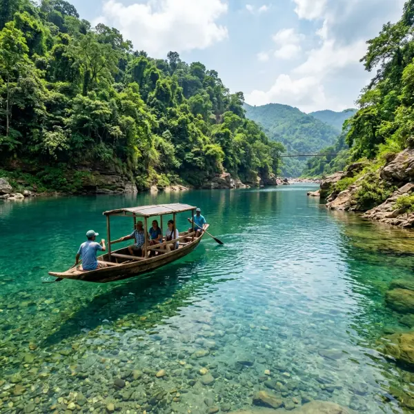 Assam Meghalaya Dawki River